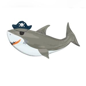 Pirate Shark Balloon Shark and Pirate Octopus Foil Balloon